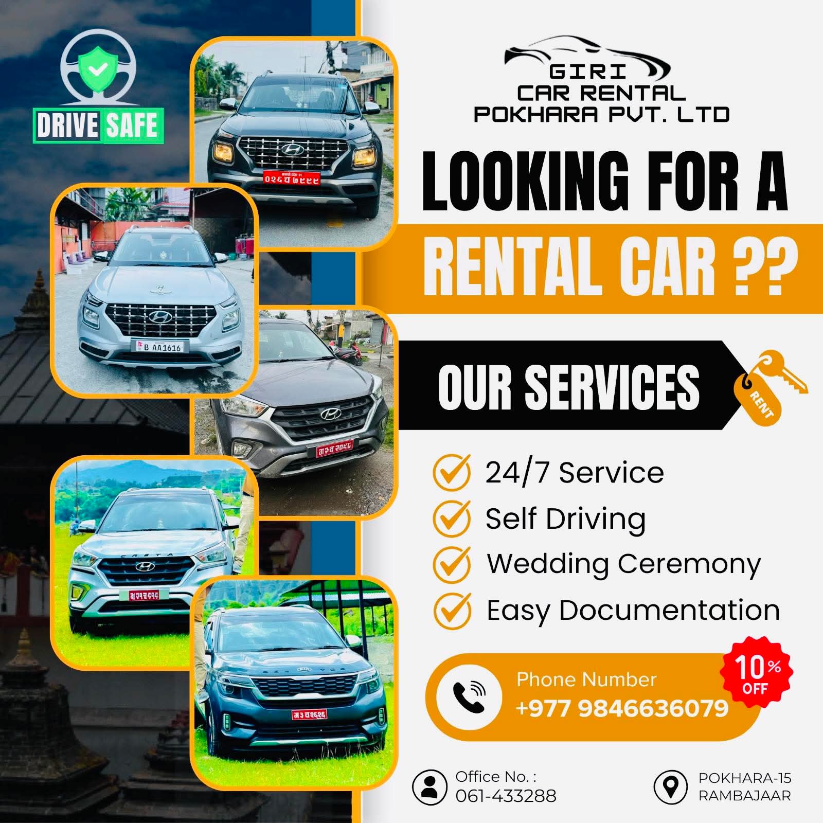 Giri Car Rental Pokhara fleet
